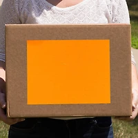 JAM Paper Neon Orange Full Sheet Shipping Labels, 8.5" x 11"