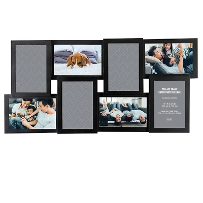 8 Opening 4" x 6" Black Collage Frame by Studio Décor®
