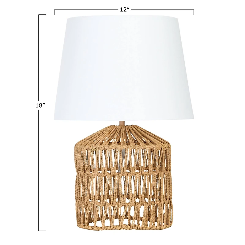 Hello Honey® 18" Drum-Shaped Rope Table Lamp