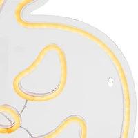 15" Orange LED Neon Style Jack-O-Lantern Halloween Window Silhouette