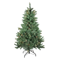 4.5ft. Pre-Lit Buffalo Fir Artificial Christmas Tree, Clear Lights
