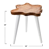 Hello Honey® Wood Wavy Edge End Table