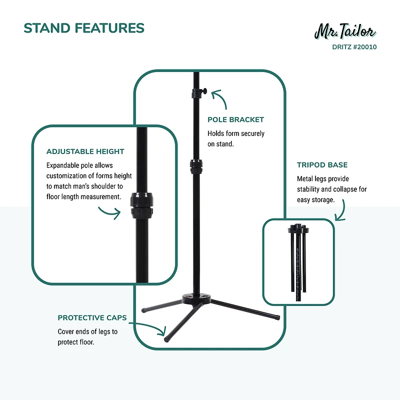 Dritz® Mr. Tailor Male Dress Form with Adjustable Tri-Pod Stand