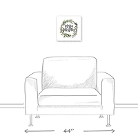 Merry Christmas Wreath Canvas Wall Art