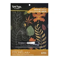 Brea Reese™ 9" x 12" Autumn Prints Scratch Art Paper Pad