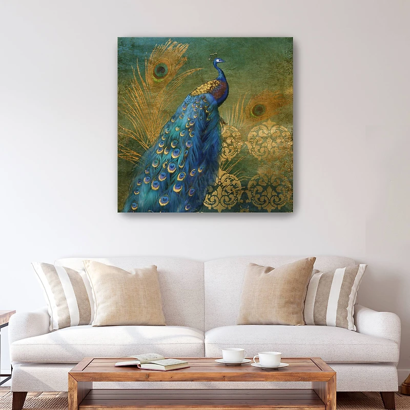 Peacock Bliss Canvas Giclee