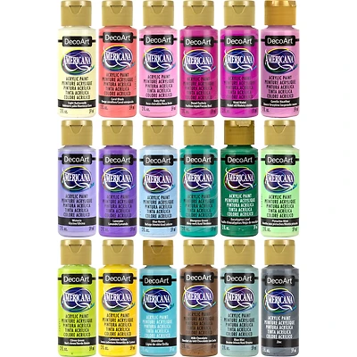 DecoArt® Americana® 18 Color Pastels with Pop Acrylic Paint Set