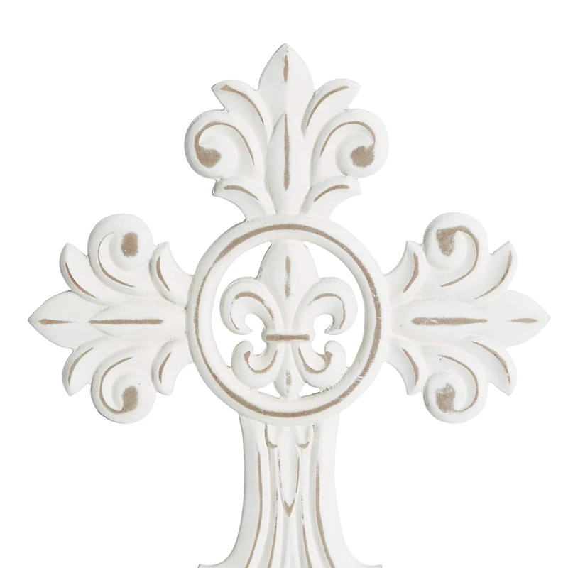 Set of 3 White Wood Traditional Wall Decor 11", 10"
