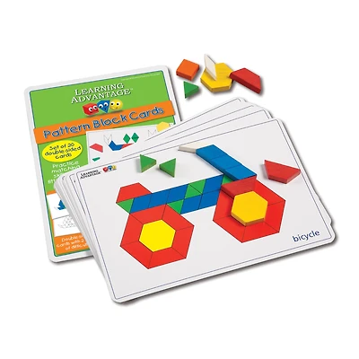 Learning Advantage™ Pattern Block Cards, Pack of 20