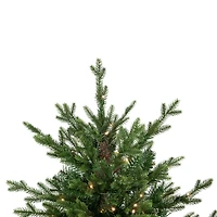 4ft. Pre-Lit Potted Deluxe Russian Pine Christmas Tree, Warm White LED Lights