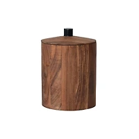 Hello Honey® 8.5" Natural Round Acacia Wood Canister with Handle