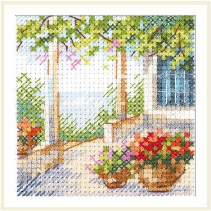 Alisa Flower Patio Cross Stitch Kit
