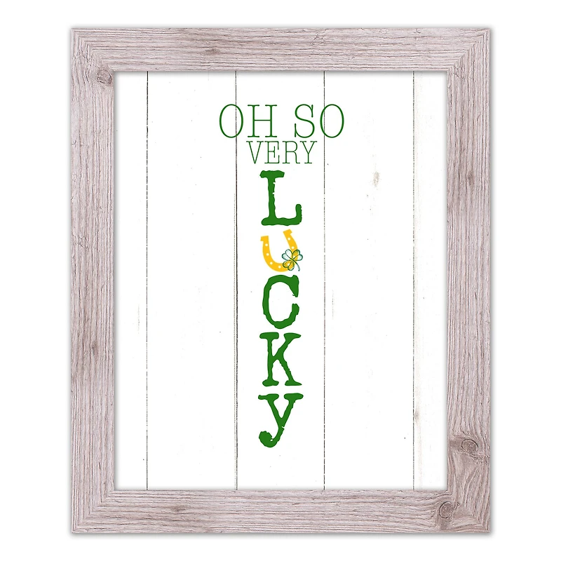 Oh So Lucky Framed Print 16" x 20" Western White Framed Print