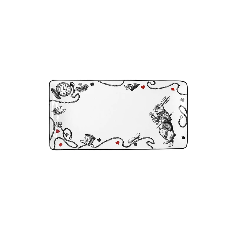 14" White Rabbit Ceramic Serving Dish by Ashland®