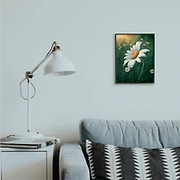 Stupell Industries Daisy Details in Field of Spring Flowers Wall Art in Black Frame