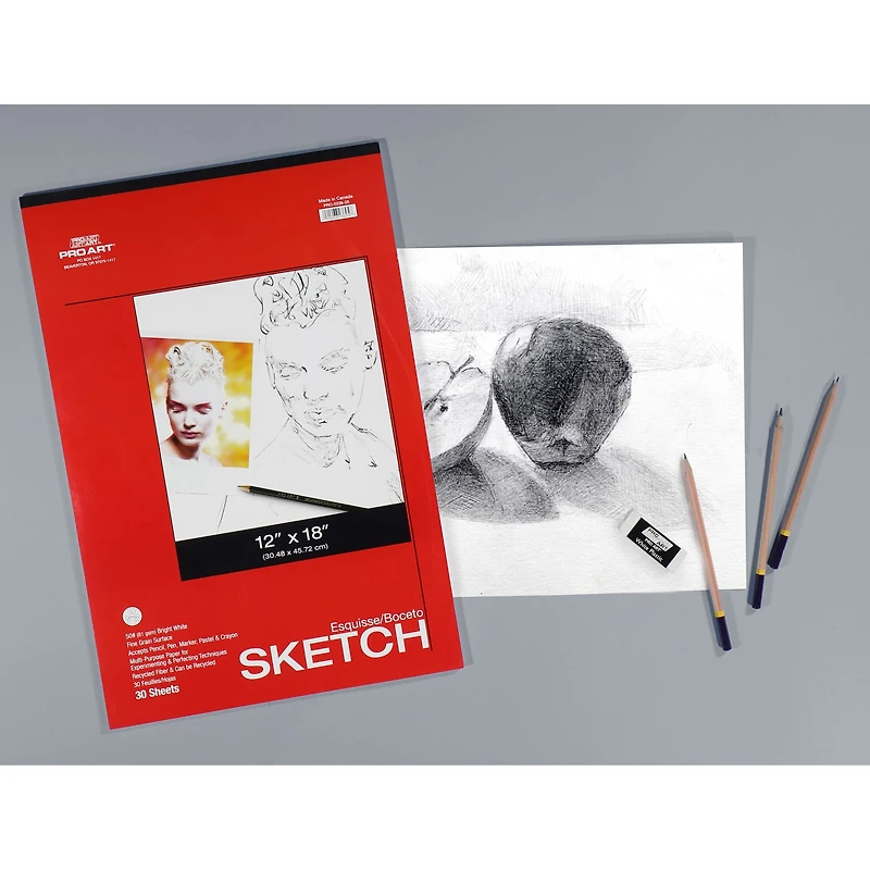Pro Art® Taped Sketch Pad, 12" x 18"