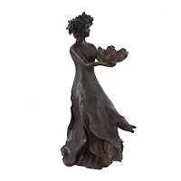 22" Charcoal Woman Sculpture