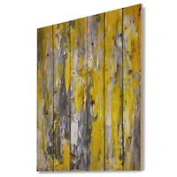 Designart - Grey and Yellow Abstract Pattern