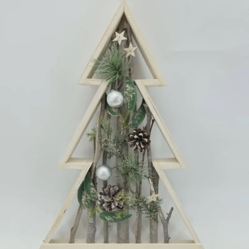 17.5" Stars & Pinecones Christmas Tree Tabletop Décor