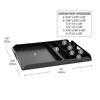 Mind Reader Anchor Collection 7-Pod Capacity Black Coffee Station Countertop Organizer