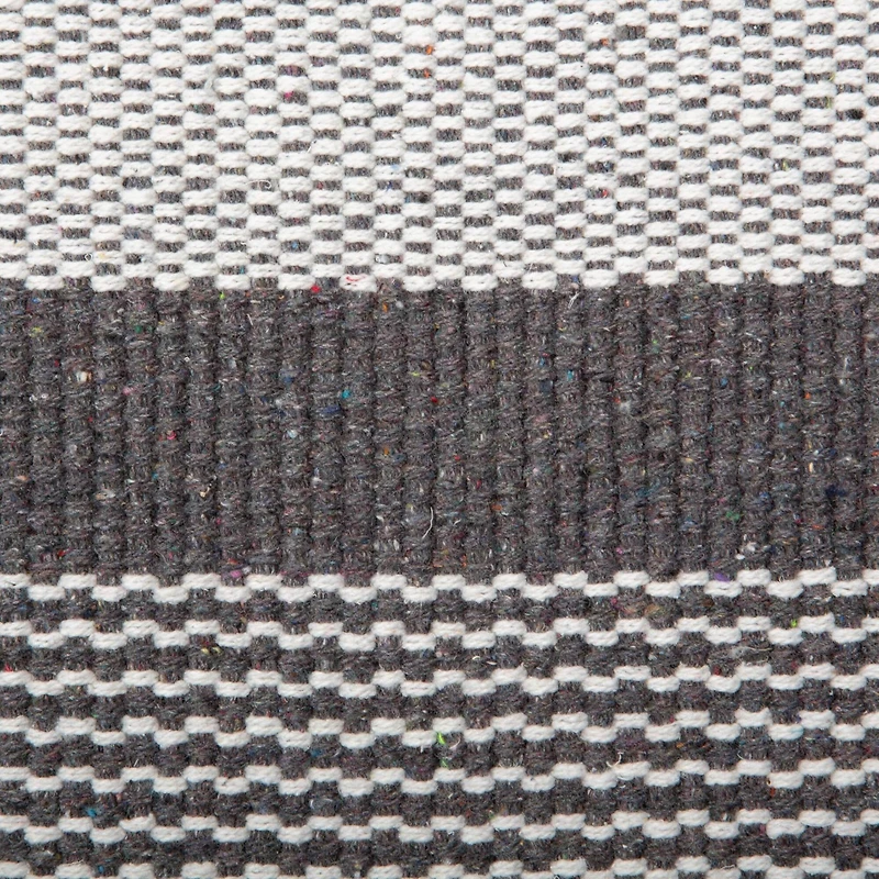 DII® Gray Cabana Stripe Recycled Yarn Rug, 2ft. x 3ft.