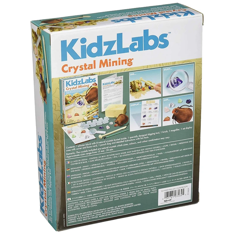 Toysmith® 4M Kidzlabs DIY Geology Science Dig Crystal Mining Kit