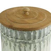White Metal Farmhouse Decorative Jar Set