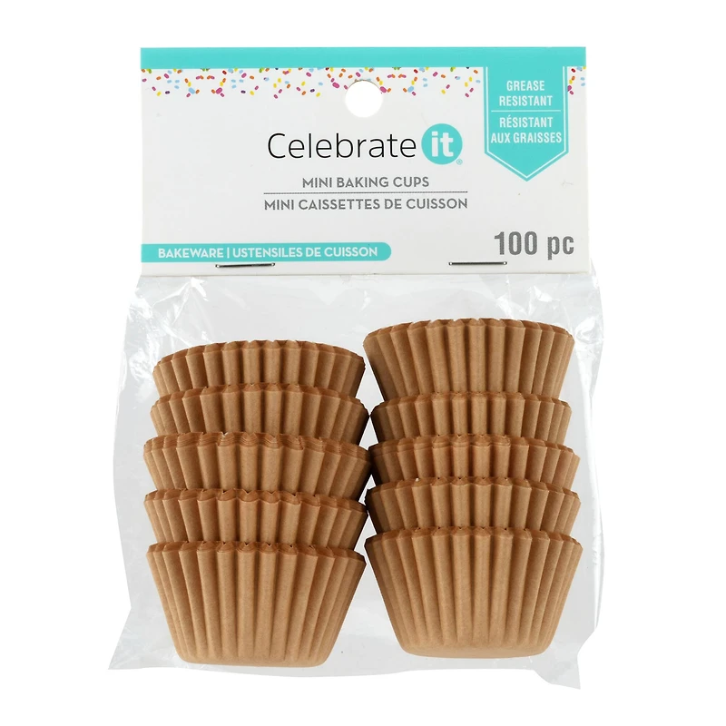 Mini Kraft Baking Cups by Celebrate It™, 100ct.