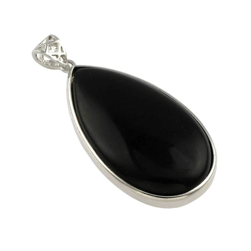 Black Jasper Teardrop Pendant by Bead Landing™