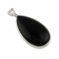 Black Jasper Teardrop Pendant by Bead Landing™