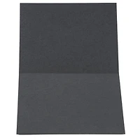 JAM Paper 5" x 7" Metallic Anthracite Black Stardream Foldover Cards, 50ct.