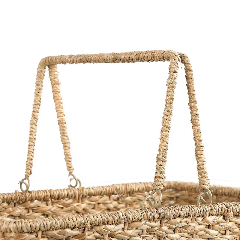 Hello Honey® 16" Woven & Natural Bangkuan Rope Stair Basket with Handles