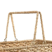 Hello Honey® 16" Woven & Natural Bangkuan Rope Stair Basket with Handles