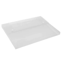 JAM Paper Clear Plastic Portfolio with Two Button Snap Closure 9.5" x 12.5"