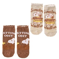 Peanuts® Cozy 2 Pair Adult Ankle Sock Set