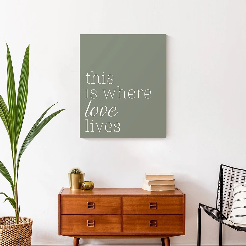 Where Love Lives 20" x 24" Canvas Wall Art