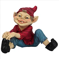 Design Toscano 9.5" Squeegee the Eccentric Elf Garden Gnome Statue