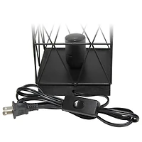 Simple Designs 10" Geometric Square Metal Table Lamp