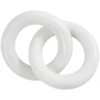 7" White Marble Geometric 2-Link Chain Sculpture