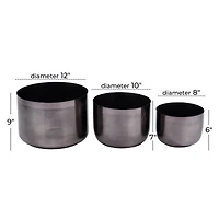 CosmoLiving by Cosmopolitan Iron Modern Planter Set