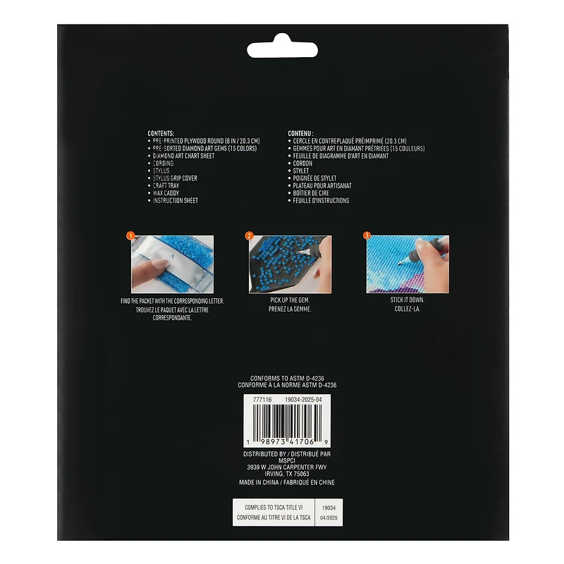 8" Graveyard Round Wood Plaque Diamond Art Kit by Make Market®