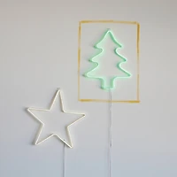 Hello Honey® 12.25" White Wire Tree Wall Décor with LED Light