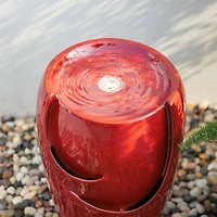 Glitzhome® 21" Red LED Ceramic Fountain