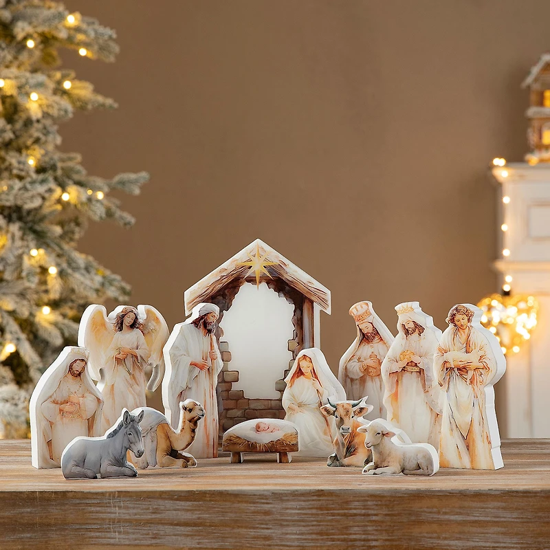 Glitzhome® Christmas Nativity Figurine Set