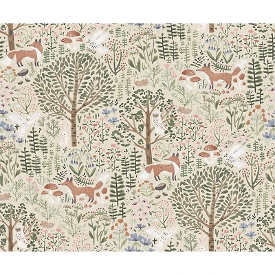 RoomMates Almond & Vintage Clara Jean Folklore Forest Peel & Stick Wallpaper