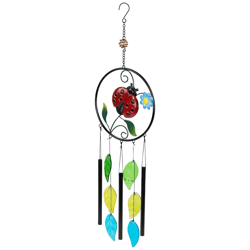 27.5" Ladybug Dreamcatcher Outdoor Garden Windchime