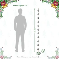 Glitzhome® 6ft. Black & White Plaid Fabric Garland, 2ct.