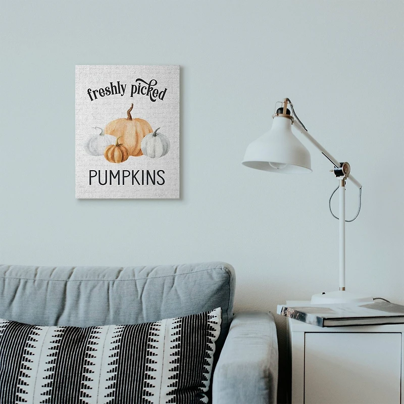 Stupell Industries Freshly Picked Pumpkins Canvas Wall Art