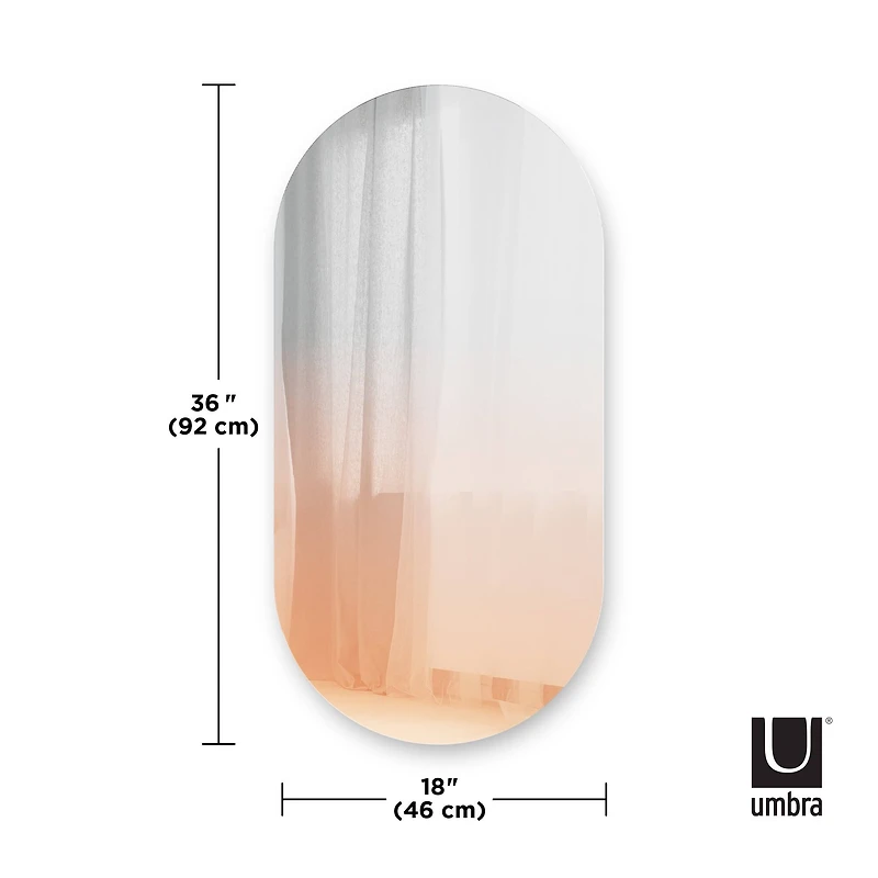Umbra 36" Copper Misto Oval Mirror