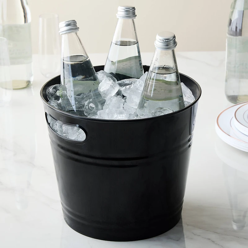 9.5" Black Plastic Ice Pail by Celebrate It™